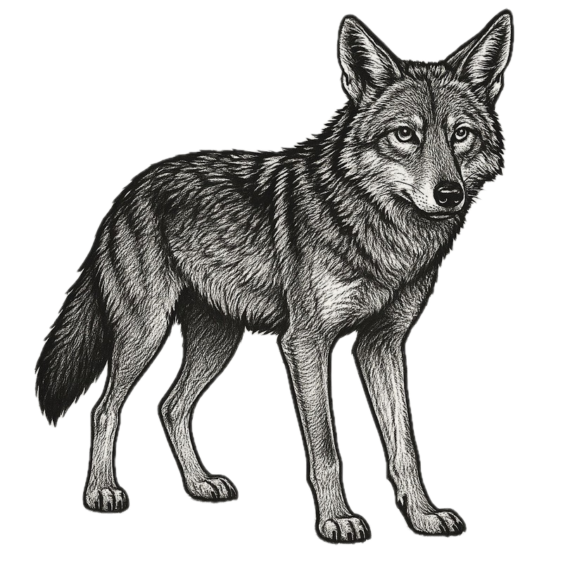 Illustration of coyote representing structural entry point damage
