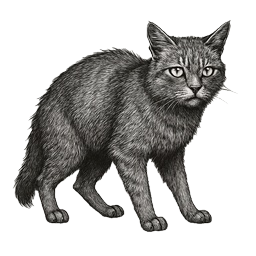 Feral cat illustration