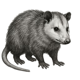 Opossum illustration