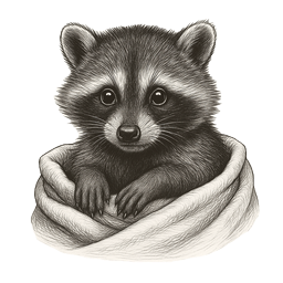 Orphaned wildlife illustration