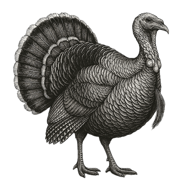 Wild turkey removal and deterrence illustration