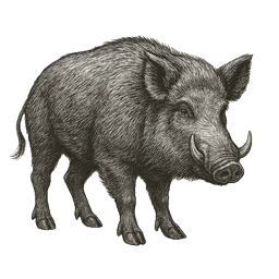 Wild hog illustration