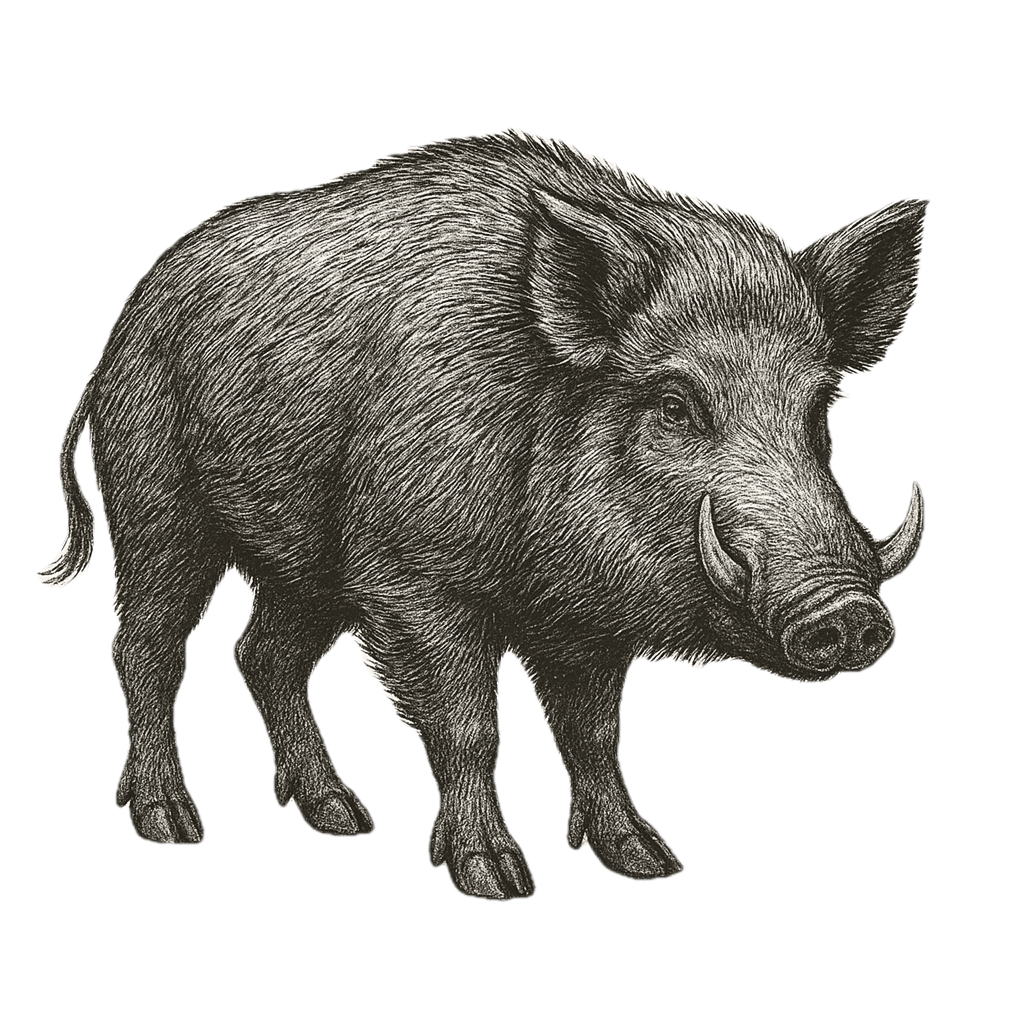 Wild pig and feral hog removal illustration